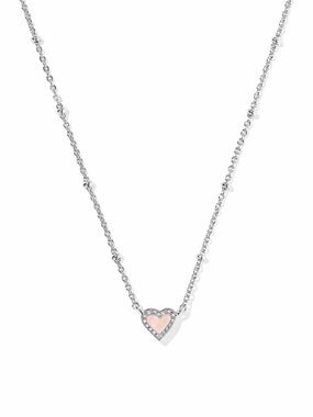 Kendra Scott Pink Heart Pendant Necklace
